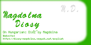 magdolna diosy business card